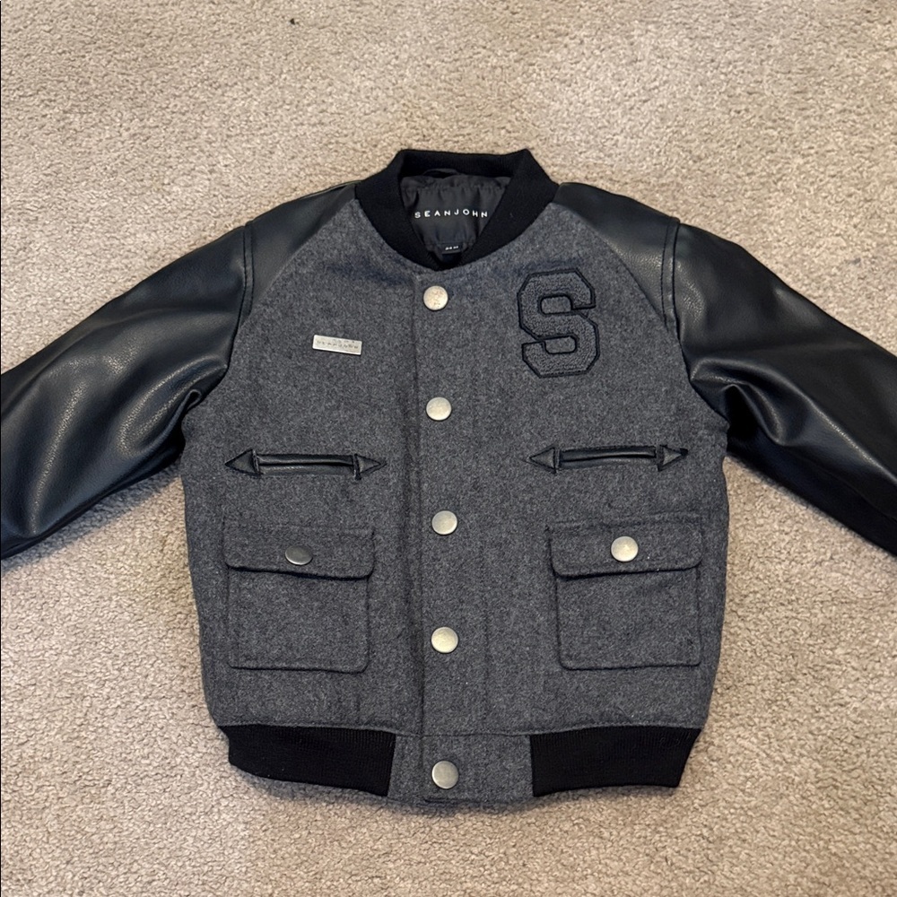 Sean John Charcoal and Black Kids Jacket